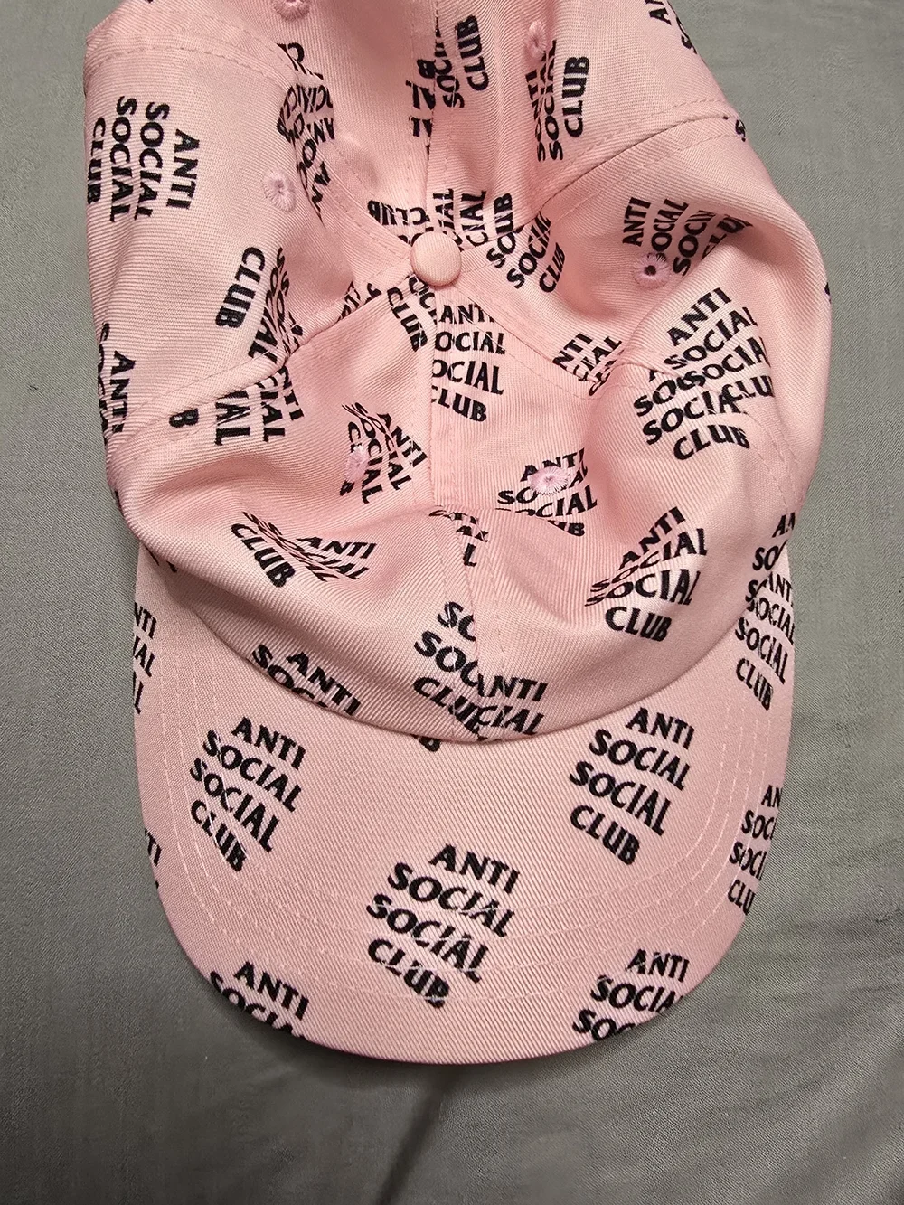 Anti Social Social Club Pink Kids' All-Over Logo Cap